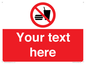 PV5137: Custom No Eating or Drinking Sign