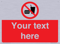 PV5137: Custom No Eating or Drinking Sign