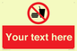 PV5137: Custom No Eating or Drinking Sign