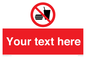 PV5137: Custom No Eating or Drinking Sign