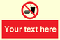 PV5137: Custom No Eating or Drinking Sign