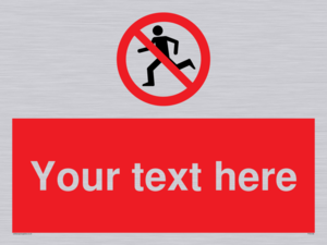 PV5138: Custom No Running Sign