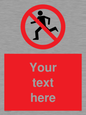 PV5138: Custom No Running Sign