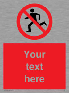 PV5138: Custom No Running Sign