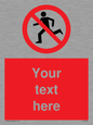 PV5138: Custom No Running Sign