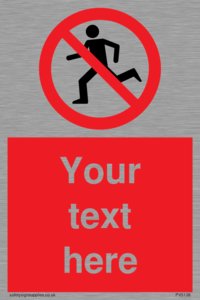 PV5138: Custom No Running Sign