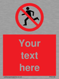 PV5138: Custom No Running Sign