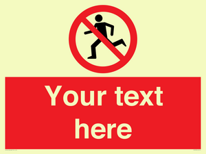 PV5138: Custom No Running Sign