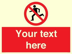 PV5138: Custom No Running Sign