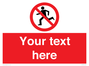 PV5138: Custom No Running Sign