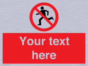 PV5138: Custom No Running Sign