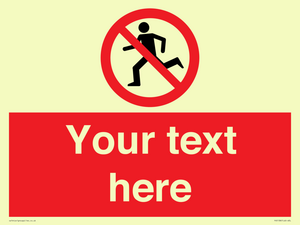 PV5138: Custom No Running Sign
