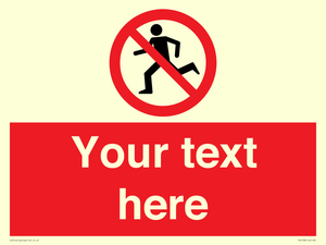 PV5138: Custom No Running Sign