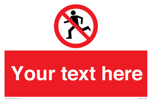 PV5138: Custom No Running Sign