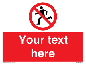 PV5138: Custom No Running Sign