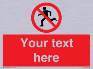 PV5138: Custom No Running Sign