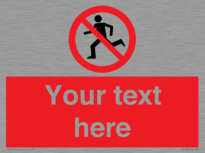 PV5138: Custom No Running Sign