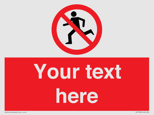 PV5138: Custom No Running Sign
