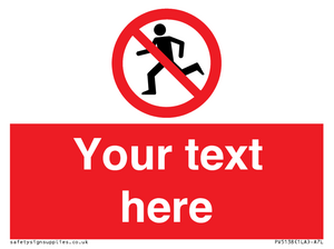 PV5138: Custom No Running Sign