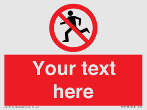PV5138: Custom No Running Sign