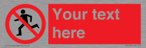 PV5138: Custom No Running Sign