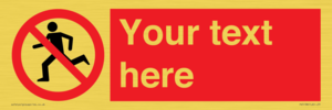 PV5138: Custom No Running Sign