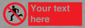 PV5138: Custom No Running Sign