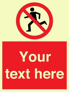 PV5138: Custom No Running Sign