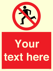 PV5138: Custom No Running Sign