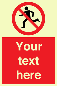 PV5138: Custom No Running Sign