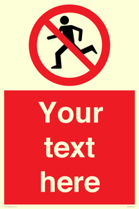 PV5138: Custom No Running Sign