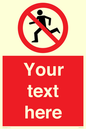 PV5138: Custom No Running Sign