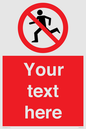 PV5138: Custom No Running Sign
