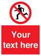 PV5138: Custom No Running Sign