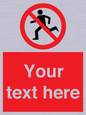 PV5138: Custom No Running Sign