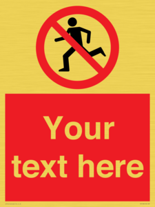 PV5138: Custom No Running Sign