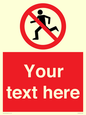 PV5138: Custom No Running Sign