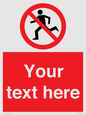 PV5138: Custom No Running Sign
