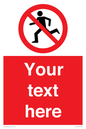 PV5138: Custom No Running Sign
