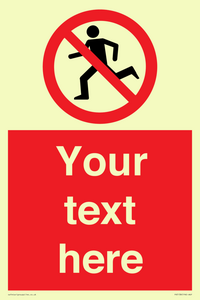 PV5138: Custom No Running Sign
