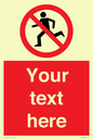PV5138: Custom No Running Sign