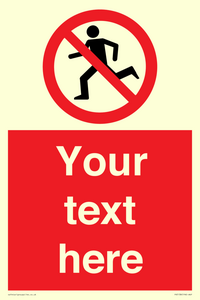 PV5138: Custom No Running Sign