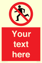 PV5138: Custom No Running Sign