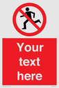 PV5138: Custom No Running Sign