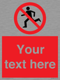 PV5138: Custom No Running Sign