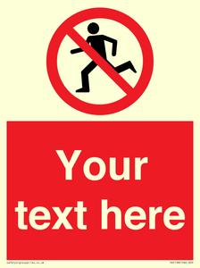 PV5138: Custom No Running Sign