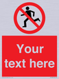 PV5138: Custom No Running Sign
