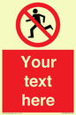 PV5138: Custom No Running Sign