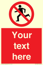 PV5138: Custom No Running Sign