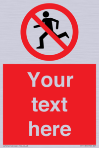 PV5138: Custom No Running Sign
